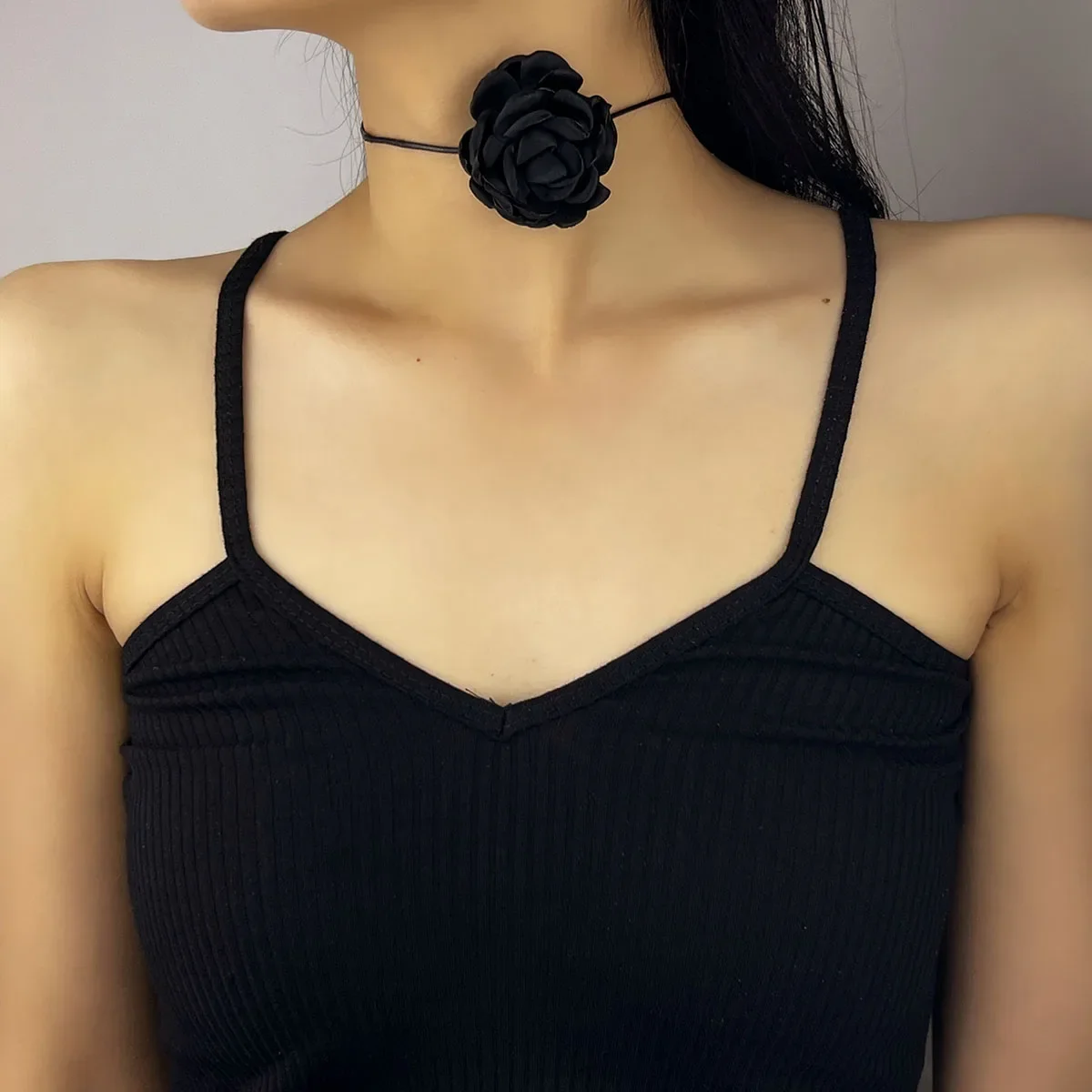 Elegant Rose Multi-layer Flower Clavicle Chain Necklace Women Ladies Korean Fashion Adjustable Rope Choker Y2K Accessories women jewelry