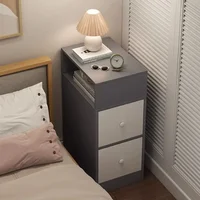 Table de chevet simple et moderne, petite table de chevet pour chambre à coucher, casier de rangement ultra-étroit, casier mural pour crevasses 3