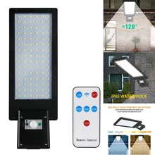 

LED Solar Street Lights Outdoor Solar Lamp With Remote Control Waterproof Motion Sensor Security Lighting For Patio