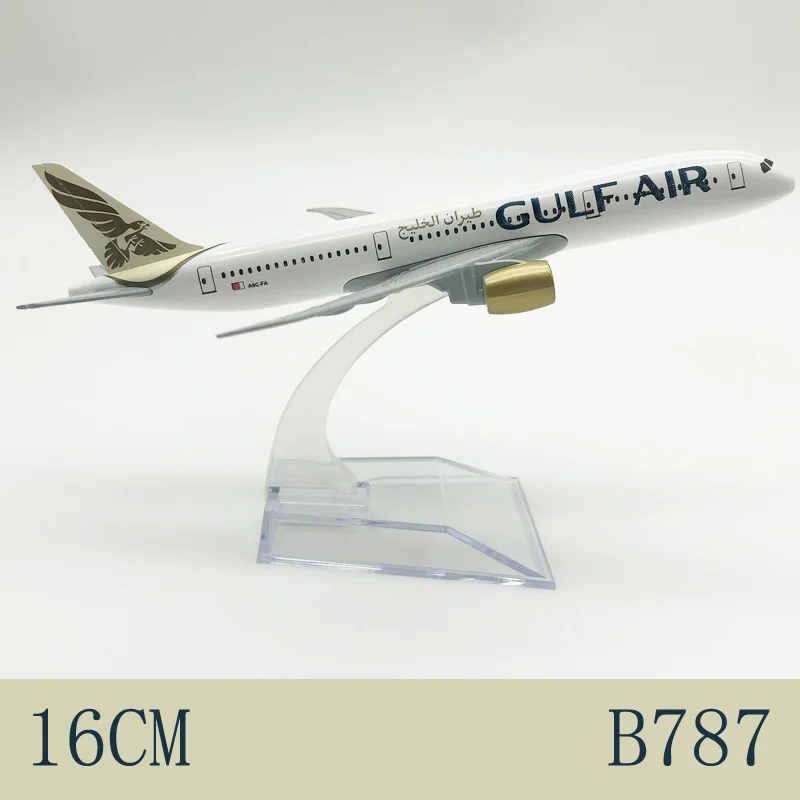 

1:400 Scale 16CM Gulf Air B787 Aircraft Model Simulation Passenger Jet Alloy Die Casting Solid Static Collecting Toy Gifts