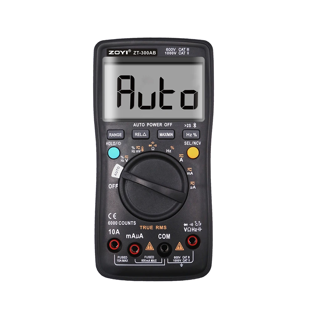 ZT300AB Smart Digital Multimeter 6000 Counts Auto/Manual AC/DC Voltage Current Meter digital multimeter