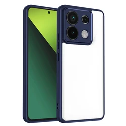 Shockproof Clear Acrylic Phone Case - Transparent Protective Cover for Redmi 12 4G 5G (Blue)