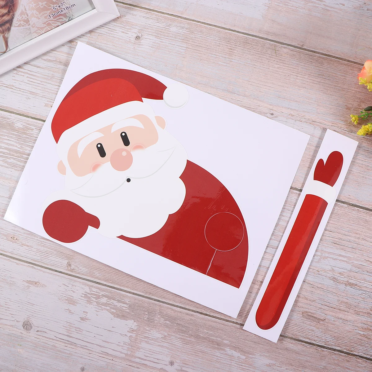 

1 шт. креативная наклейка на ветровое стекло Санта-Клауса, изящная наклейка на ветровое стекло автомобиля, Мах рукой, переводная наклейка на ветровое стекло, украшение автомобиля (Стайлинг 7)