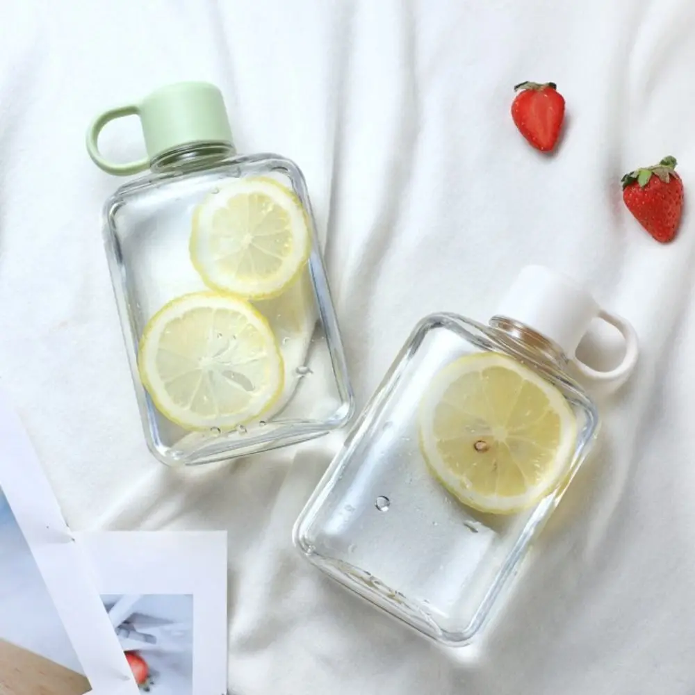 360ml/500ml Leak-proof Mini Water Bottle Quality Lightweight Transparent Pocket Bottle with Handle Plastic Water Cups Outdoor, sports bottle