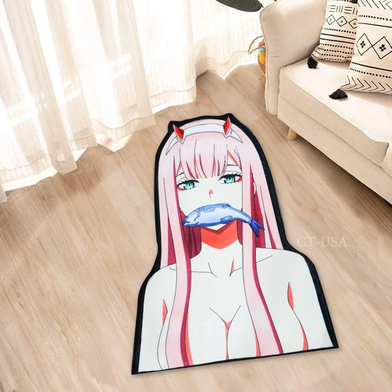 

DARLING In The FRANXX Zero Two Anime Rugs Decorate Room Carpet Anime Home Decor Mat Sofa Bedroom Bedside Non-Slip Rug Gift