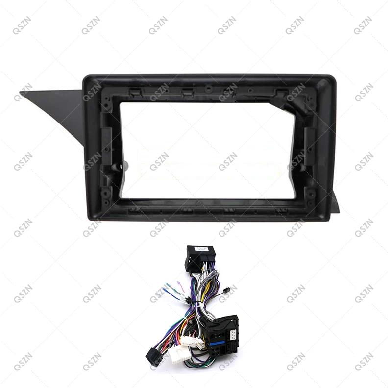 9 Car radio Installation Fascias Panel For Benz GLK 2013-2015 harness Power cable Canbus box Audio Dash Fit Panel Da