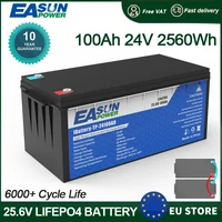 Liative un Power-Batterie Lifepo4, 24V, 100Ah, Grade A, 25.6V, Cellule Parallèle et Personnalisée, BMS + 2000 SubiciLife, Stock Pologne pour le Stockage 1