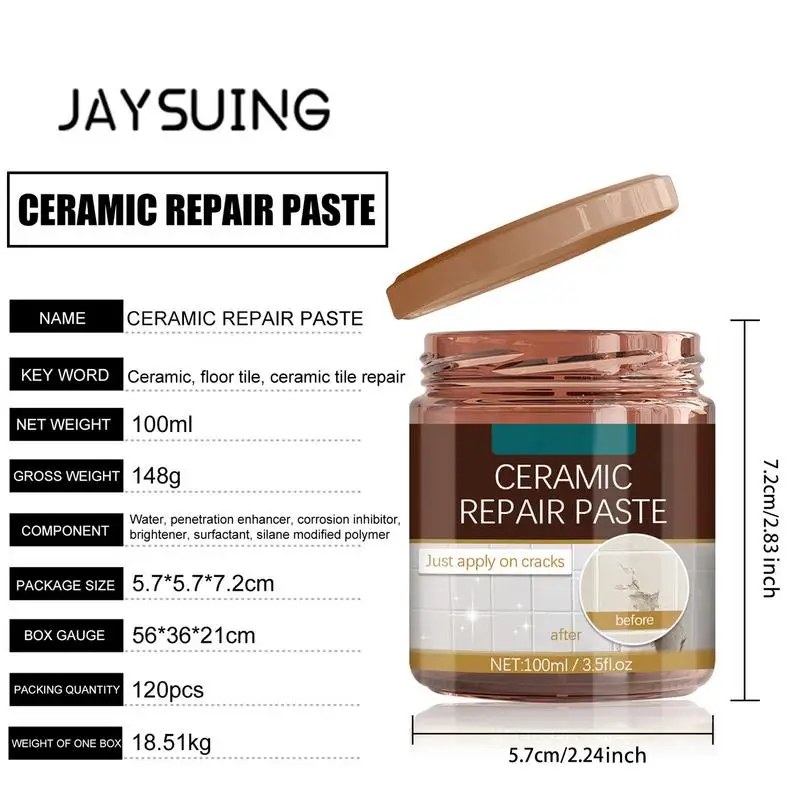 Bath Tub Crack Repair Ceramic Tile Small Hole Repair Household Accessory Home Wall Repair Kit For Enamel Fiberglass Porcelain 6