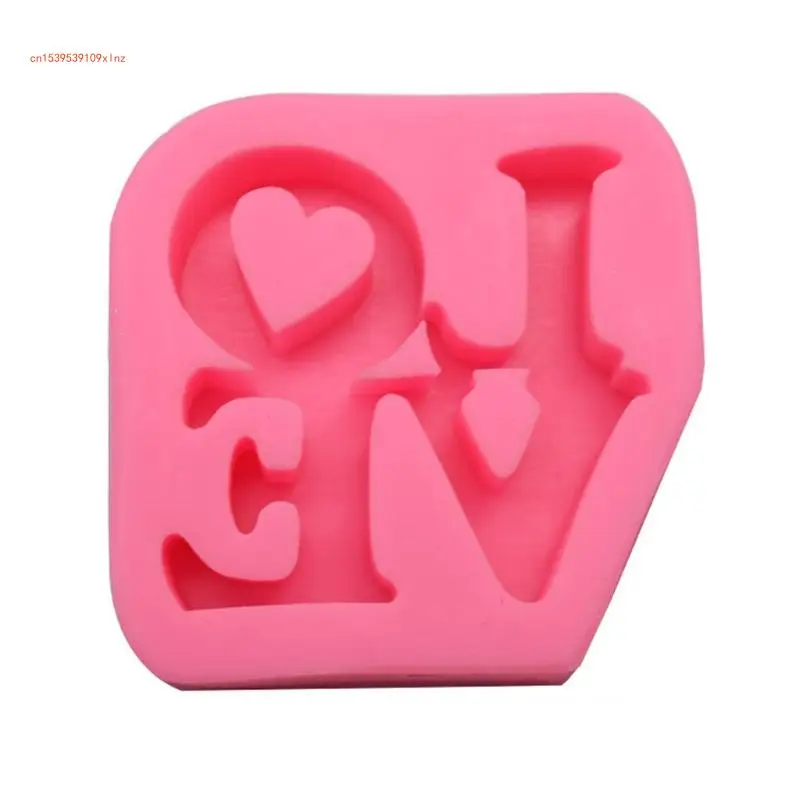 Pink Love Silicone Mold Love Sign Word Resin Epoxy Casting Mold Art Craft 3D Word Mold DIY Craft for Home Office Decor y51e silicone molds resin mold star sign shaped diy craft silicone moulds epoxy resin mold for hand making