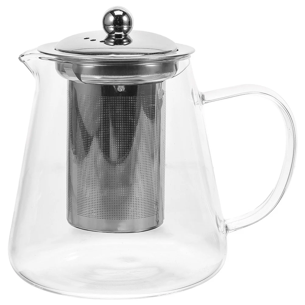 

Glass Teapot Kettle with Strainer Small for Stove Top Detachable Kettles Infuser