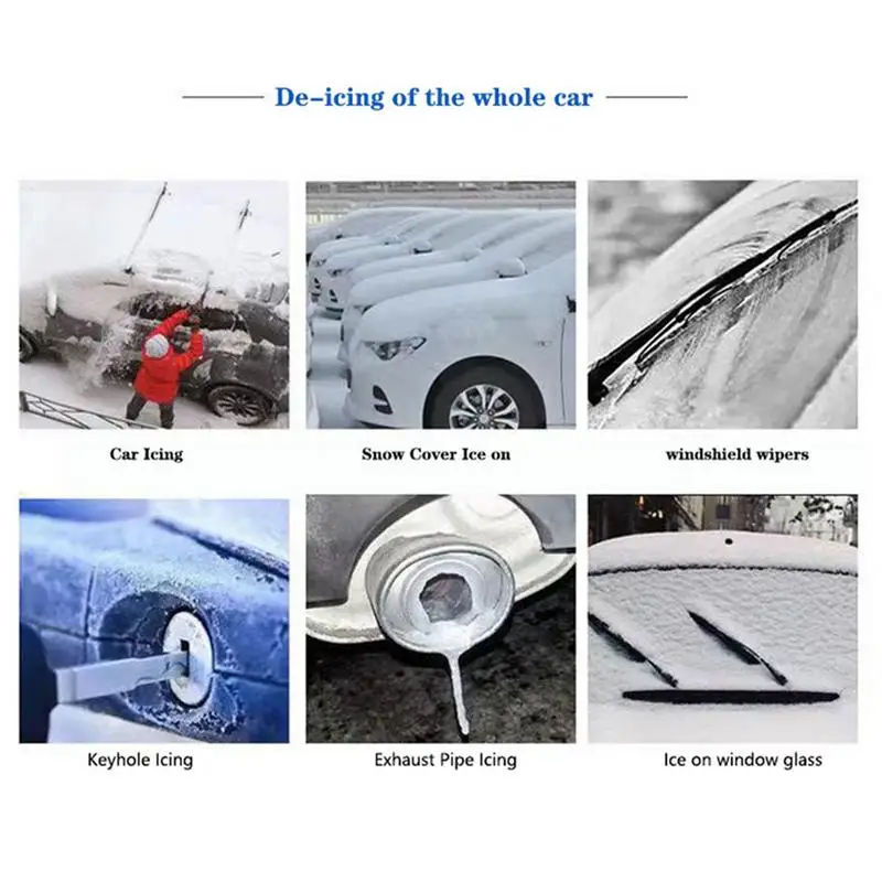 Windshield De-Icer Fast Ice Melting Spray Defrosting Frost Spray Window Snow Melting Defrost Liquid For Cars Rvs