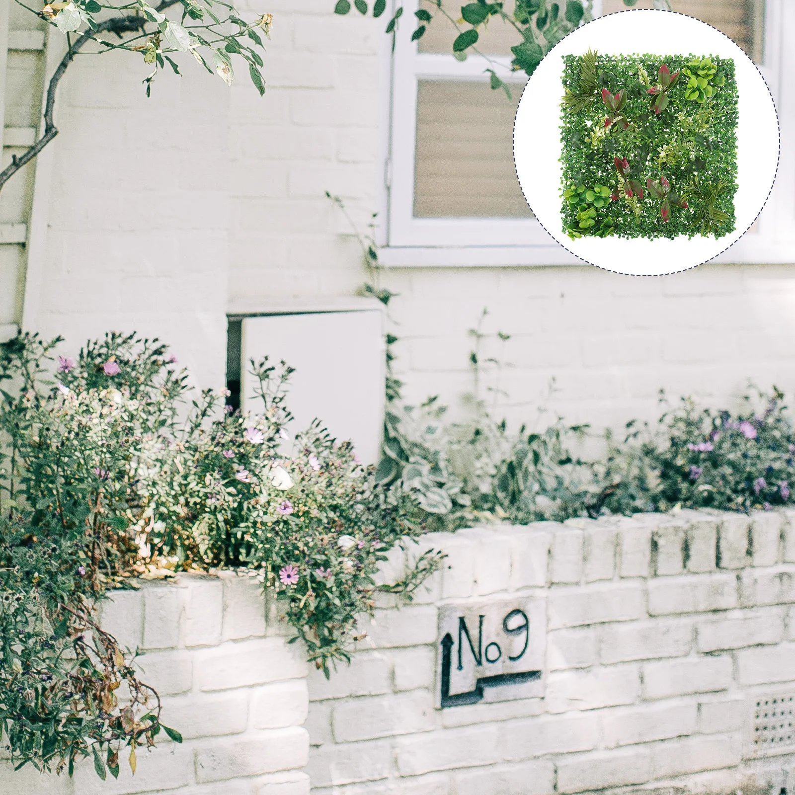 

Plastic Fake Green Wall Decoration for Living Room Plant Faux Decorations Plants Panels Ldpe (high Pressure Polyethylene)