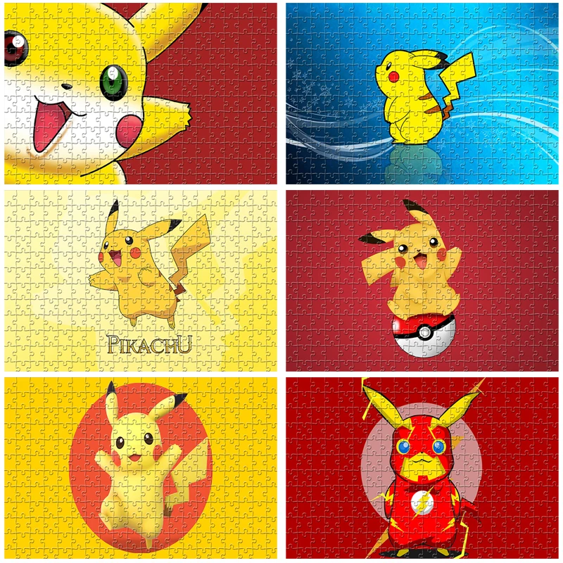 

Pikachu Jigsaw Puzzle Cartoon Toys 300/500/1000 PCS For Adults Children Wooden Puzzle Educational Toys DIY Hobbies Gifts