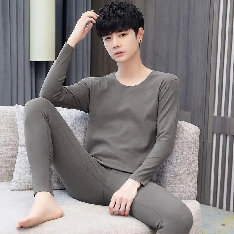 Children Underwear Suits Cotton Tank Underwear Autumn/Winter Teenagers Solid Color Set German Velvet for Men and Women Thermal Underwear Thick Underwear 12+y