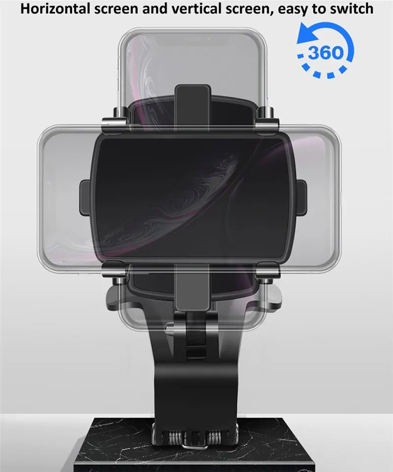 Universal 360-Grad-Multifunktions-Auto-Handyhalter, Ständer, GPS-Halterung, Smartphone-Unterstützung im Auto für iPhone, Samsung, Xiaomi – Detail 5