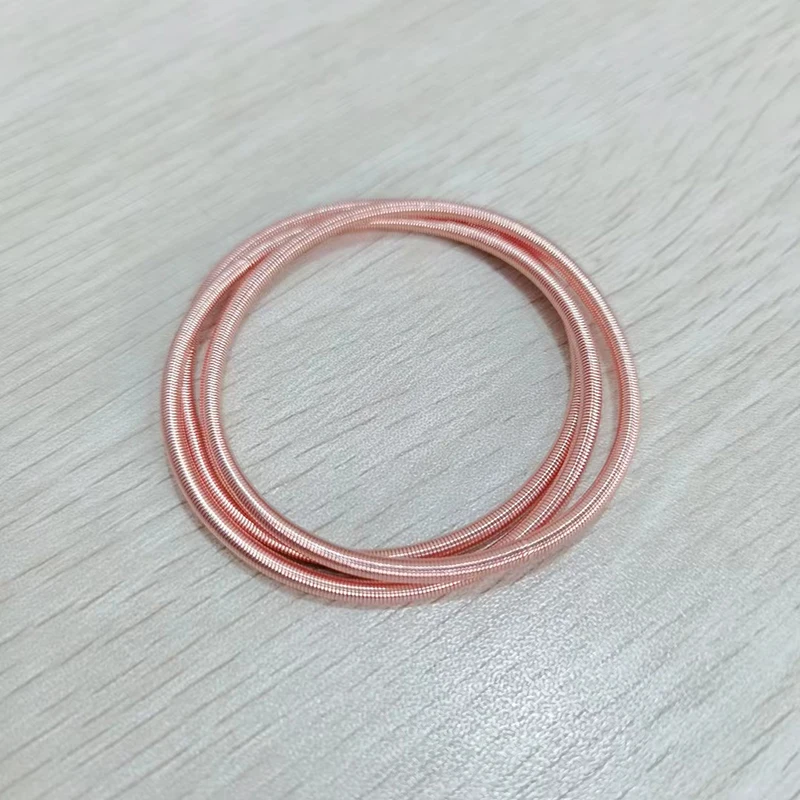 HuPo.HuTu.  Stylish And Simple Personality Diameter 3mm Spring Coil Bracelet Men Screw Head Open Carbon Steel Bracelet Women 5