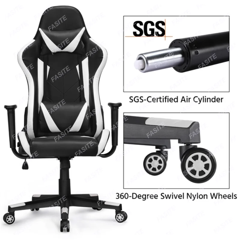 Description Picture 6 of itemSmileMart Executive Adjustable High Back Faux Leather Swivel Gaming Chair