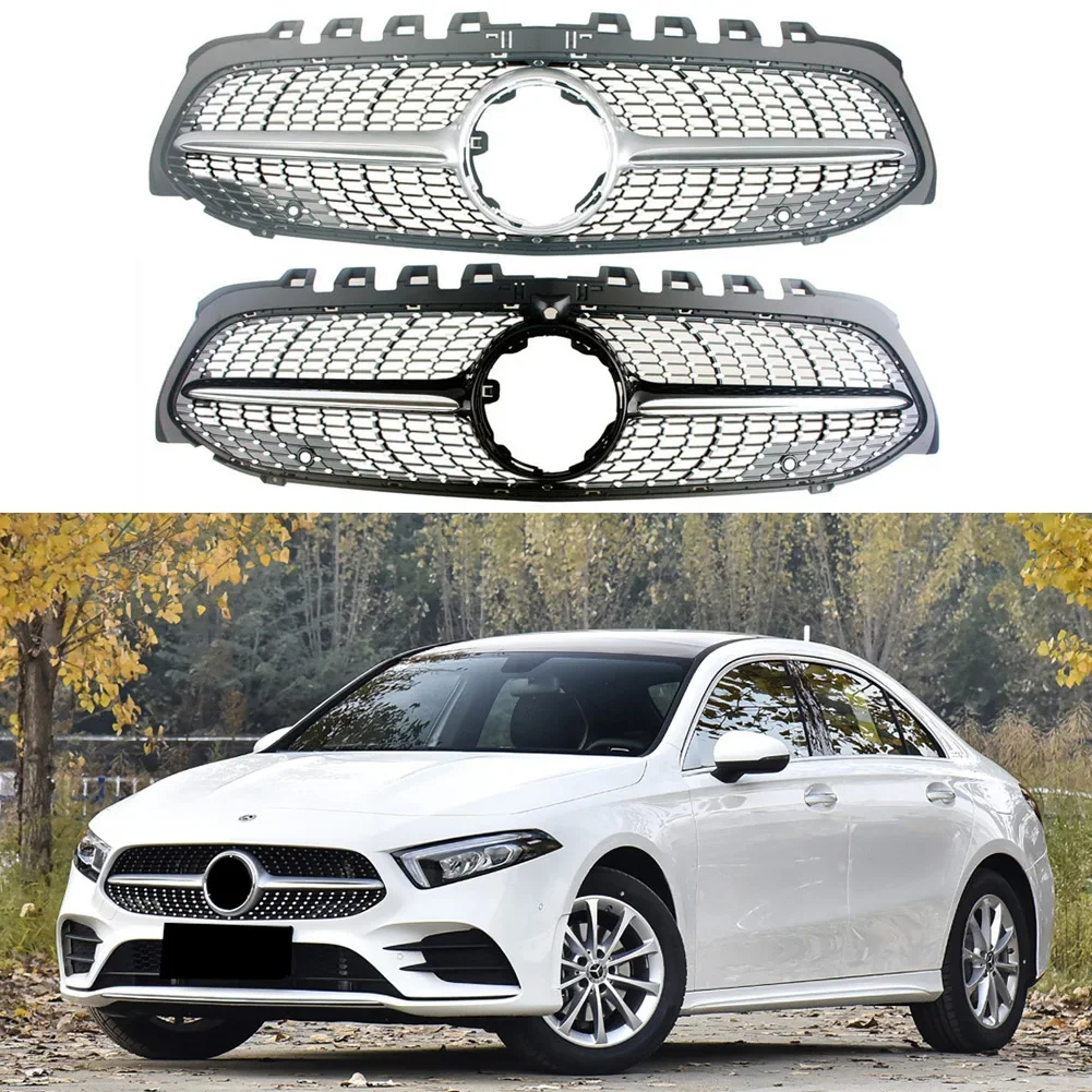 

Front Bumper Racing Grill Billet Grille Cover For Mercedes-Benz W177 A-Class 2019 2020 2021 2022 Diamond