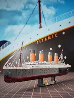 It is a puzzle gift of 3D metal jigsaw Titanic model ship cruise craft 1