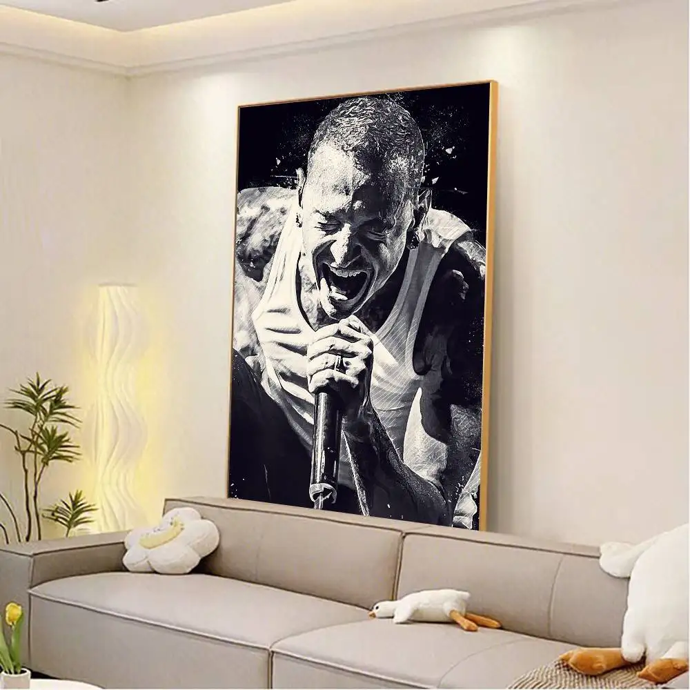 American Rock Legends C-Chester B-Bennington Poster Print Canvas Pictures Home For Living Room And Bedroom Wall Decor Painting