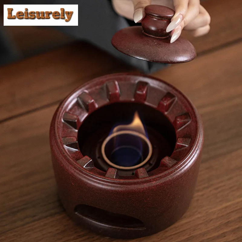 Gear Alcohol Lamp Tea Stove Ceramic Tea Warmer Teapot Heating Base Portable Tea Making Furnace Kung Fu Tea Set Around The Stove