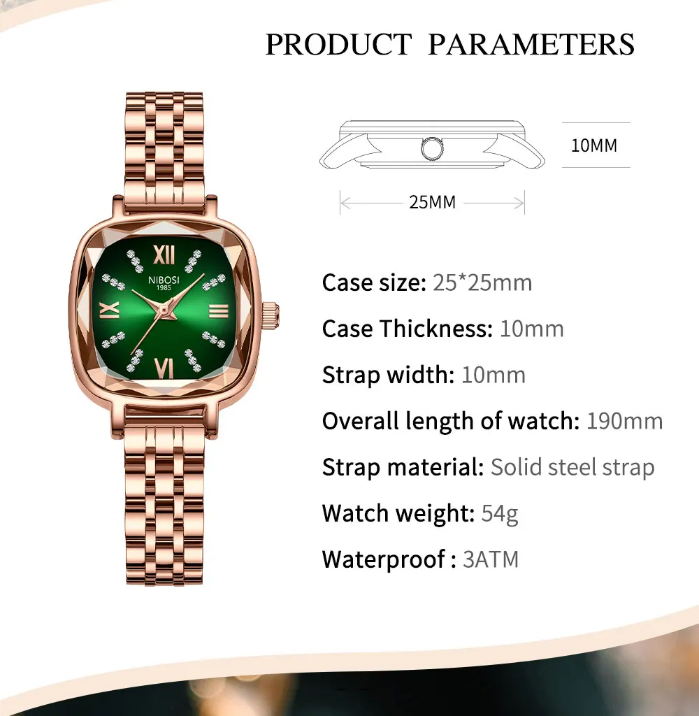 Small & Square Watch 2535 Nibosi