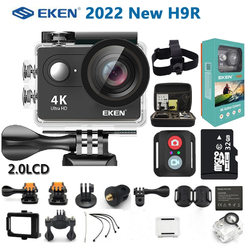 Original Eken Action Camera Eken H9r / H9 Ultra Hd 4k Wifi Remote
