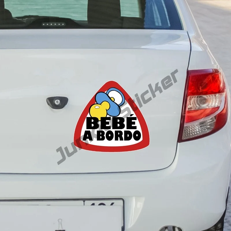 Spanish Version Baby On Board Car Stickers - BEBE A BORDO Vinyl Decal  Sticker Coche - AliExpress