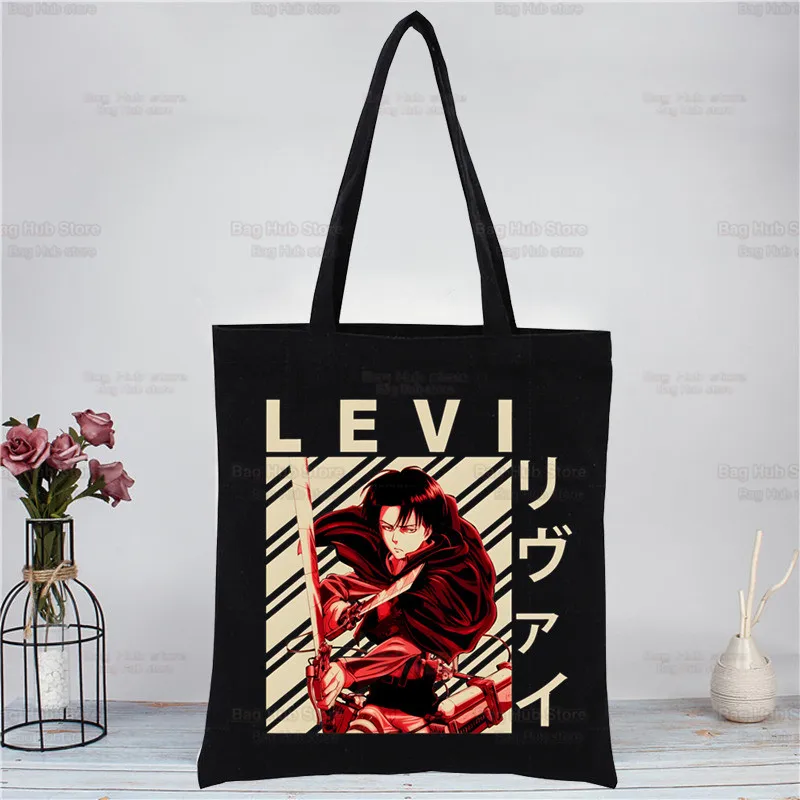 

Attack on Titan Shingeki No Kyojin Anime Allen Women Foldable Canvas Shoulder Bag Eco Shopping Tote Bag Casual HandBag Daily Use