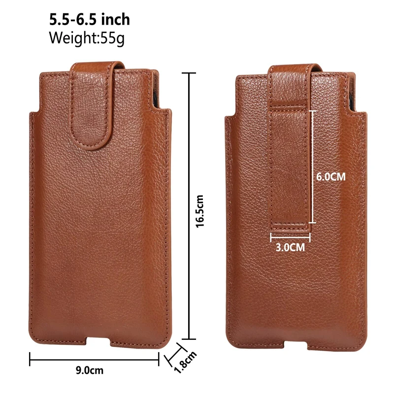 Genuine Leather Phone Holster Waist Bag