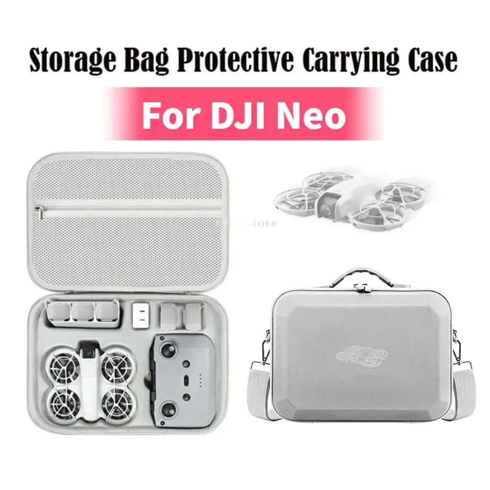 Drone Accessories Drone Storage Bag Drone Storage Case For DJI Flip NEO PU Leather Drop-resistant Hard Shell