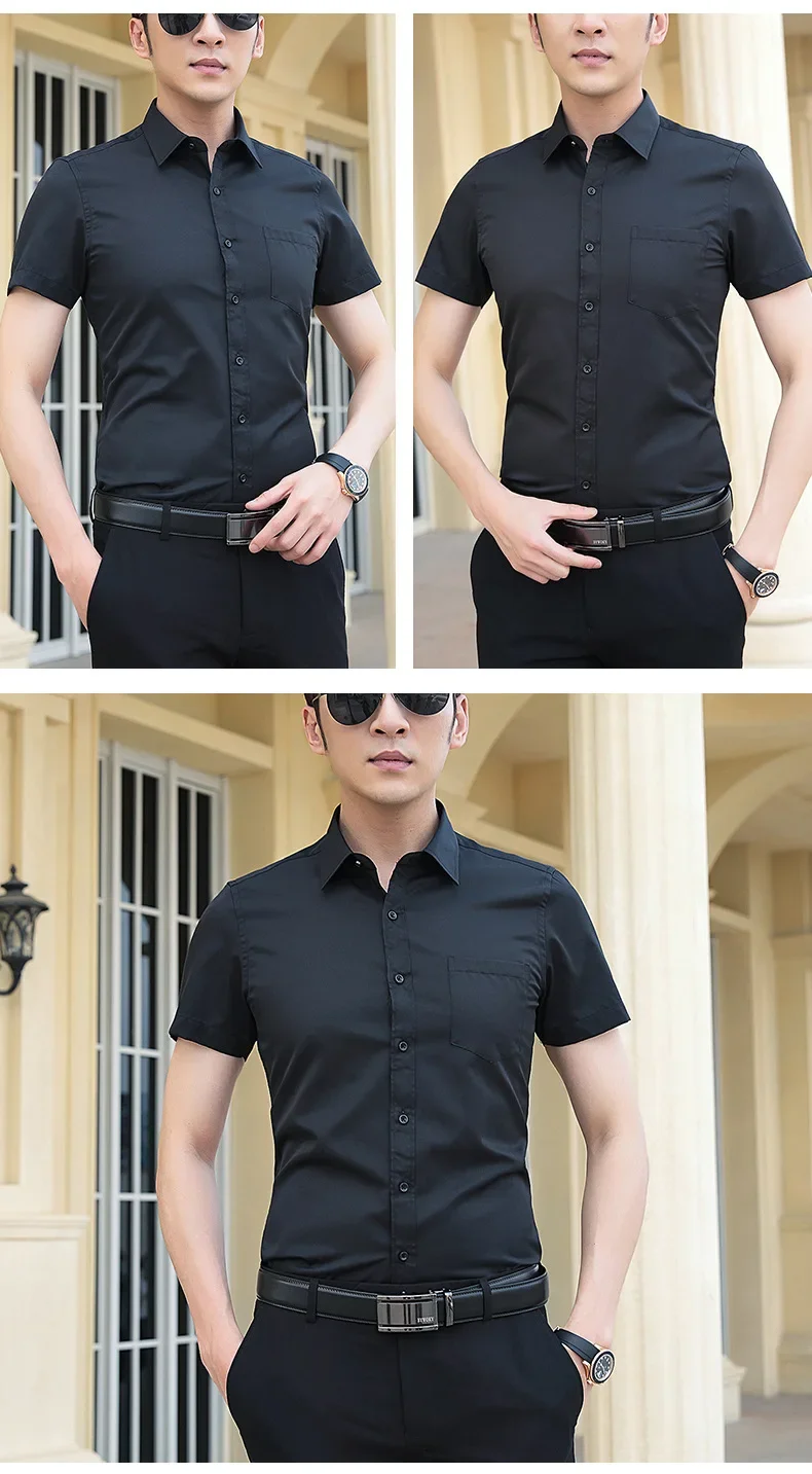 Description Picture 3 of itemNew Arrival Mens Shirts Korean Fashion Slim Fit Short Sleeve Men Clothes Casual Male Hawaiian Shirt Asian Size 5XL