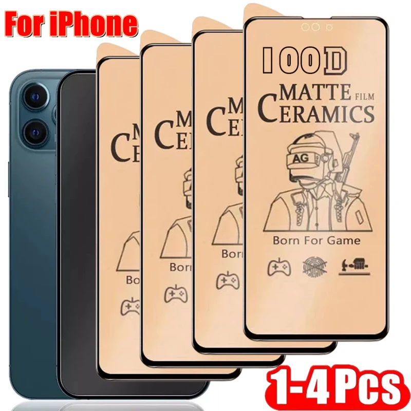 1-4pcs Soft Matte Ceramic Film Screen Protector for iPhone 15 14 13 12 Pro Max 11 XR XS X 6 8 7 plus SE 2020 2022 Not Glass Film
