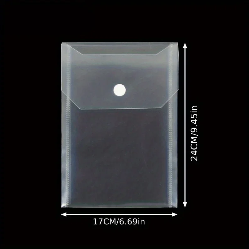 5개의 대형 투명 몰드 및 스탬프 보관 가방, DIY 스크랩북 카드용 투명 플라스틱 폴더 포함, 9.5 x 6.8인치