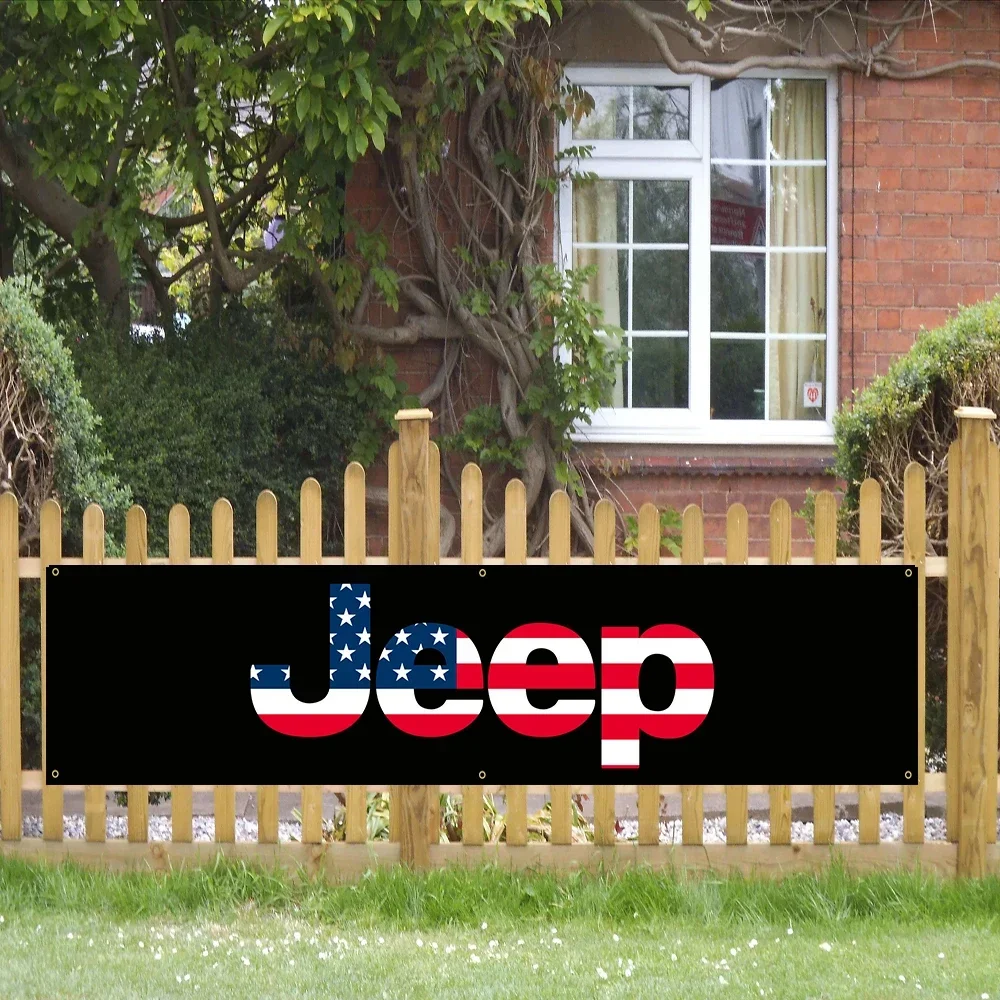 

JohninBanner 60*240 JEEP Racing Car Banner Interior Decoration Race Car Tapestry Flag