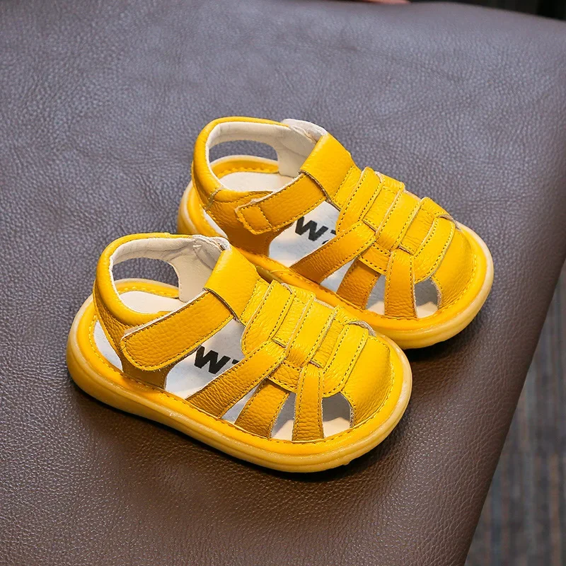 Summer Kids Sandals Soft Bottom Genuine Leather