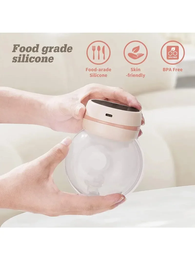 Breast Pump Electric BPA Free 3 Modes 9 Levels Low Noise Powerful Suction 1200mAh Portable Handsfree