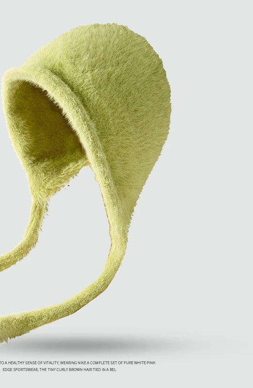 Autumn winter children's fashionable versatile plush knitted hats, solid color imitation mink fur for warmth and ear_voghion.com
