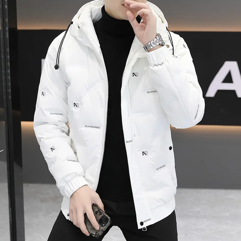 2026년 고품질 겨울 다운 재킷 코트 남성용 따뜻한 화이트 덕다운 후드 남성용 방풍 파카 오버코트