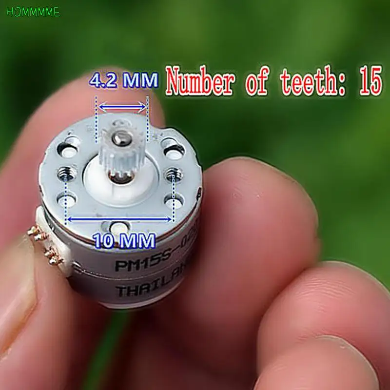 

Micro Stepper Motor 2 Phase 4 Wire Diameter 15mm Micro Stepping Motor with Aluminum Gears for Digital Products Camera