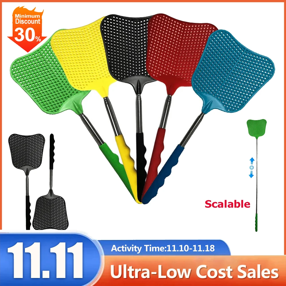 Fly Swatter 2Pcs Telescopic Retractable