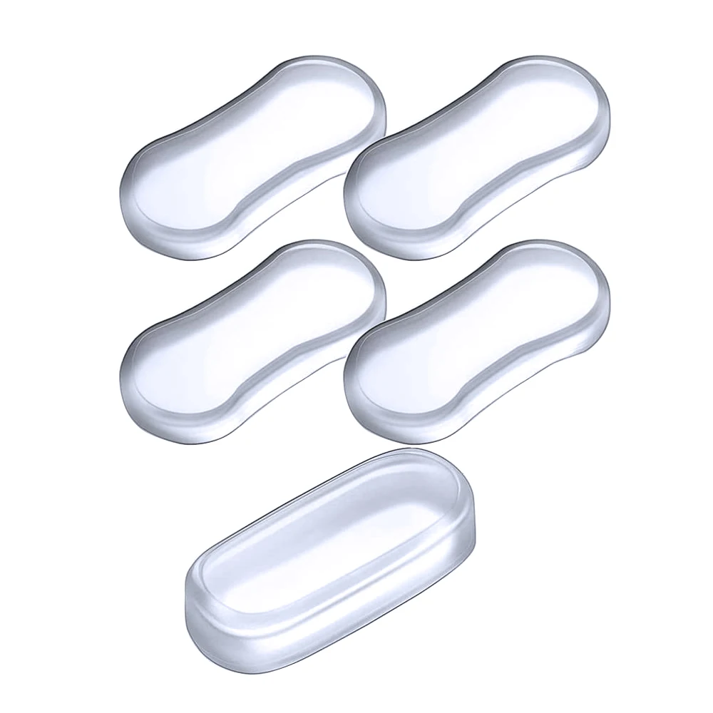 

Durable Silicone Toilet Seat Bumper 1 Larger& 4 Small Strong Adhesive Toilet Seat Buffer Pad Shock-Proof Bathroom Accessories