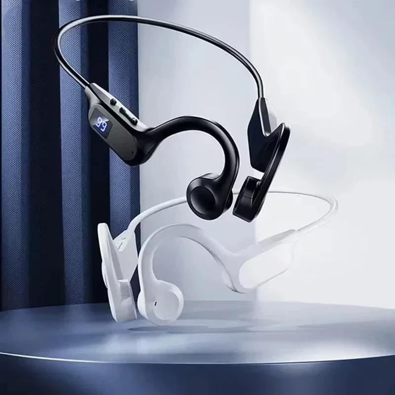 Wireless Bone Conduction Sports Earphones - Waterproof Neckband with Mic, Enhanced Sound, and Long Battery Life