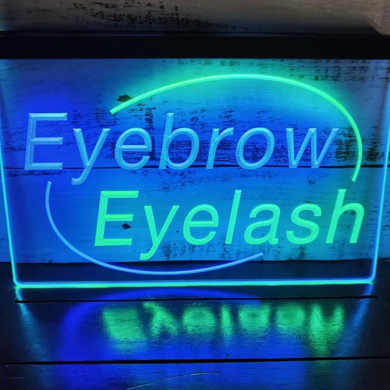 Ciglia per sopracciglia LED Neon Sign 2 Display a colori