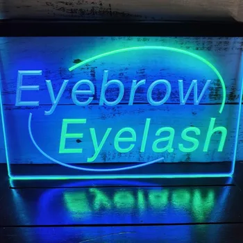 Ciglia per sopracciglia LED Neon Sign 2 Display a colori