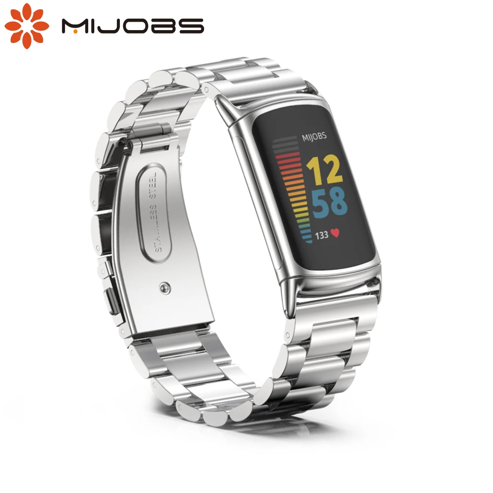 

For Fitbit Charge 5 Metal Strap Smart Bracelet Stainless Steel Watch Band For Charge5 Metal Wristband Accessories Correa