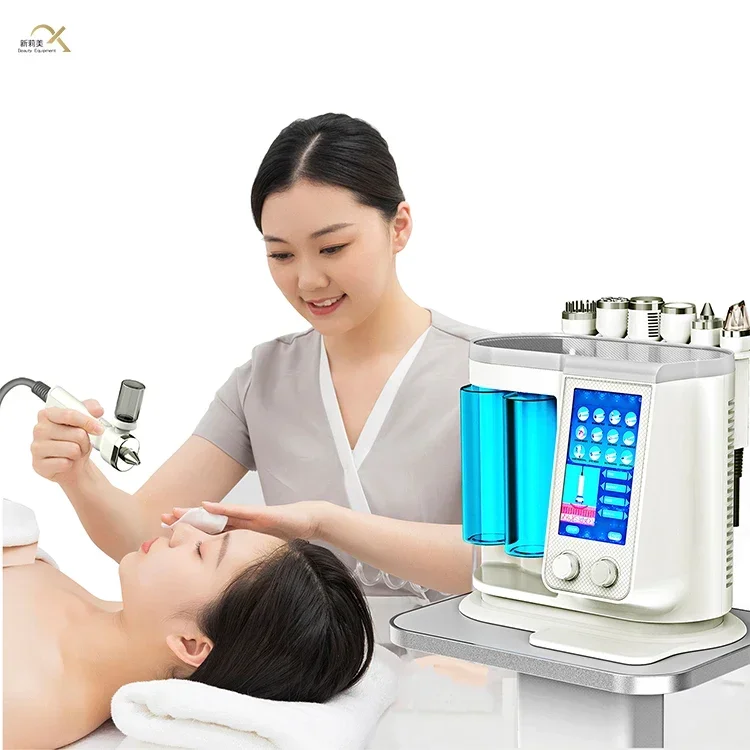 2025 최신 디자인 페이스 케어 기계 피부 탄력 관리 산소 물 필링 페이셜 뷰티 머신