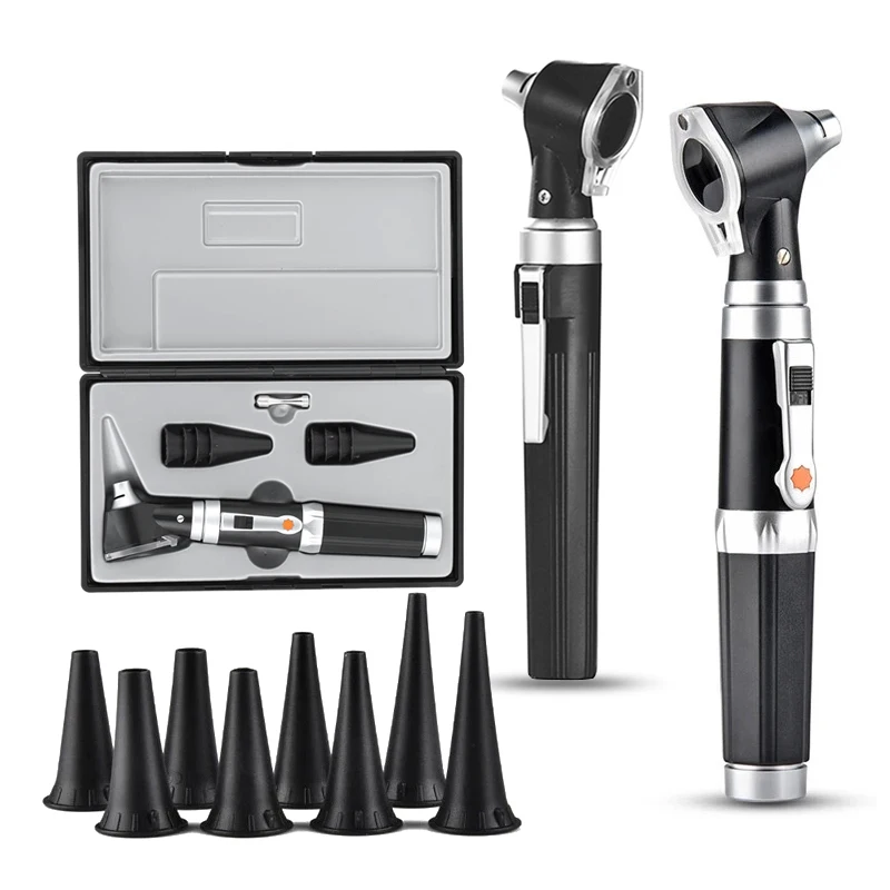 

Ear Care Professional Otoscopio Diagnostic Medical Home Doctor ENT Endoscope Flashlight LED Portable Direct Otoscope with 8 Tips