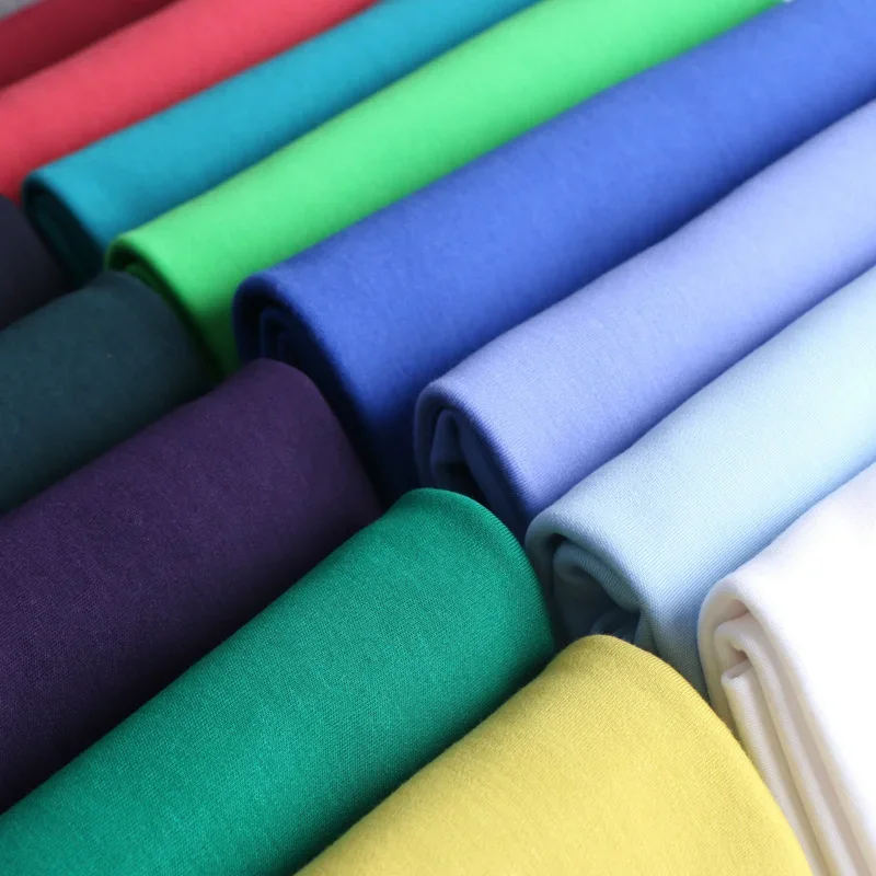 

Width 66inch Double Sides Super Smooth drape Cotton Spandex High Stretch Knitted Fabric T-shirt Dress Cloth
