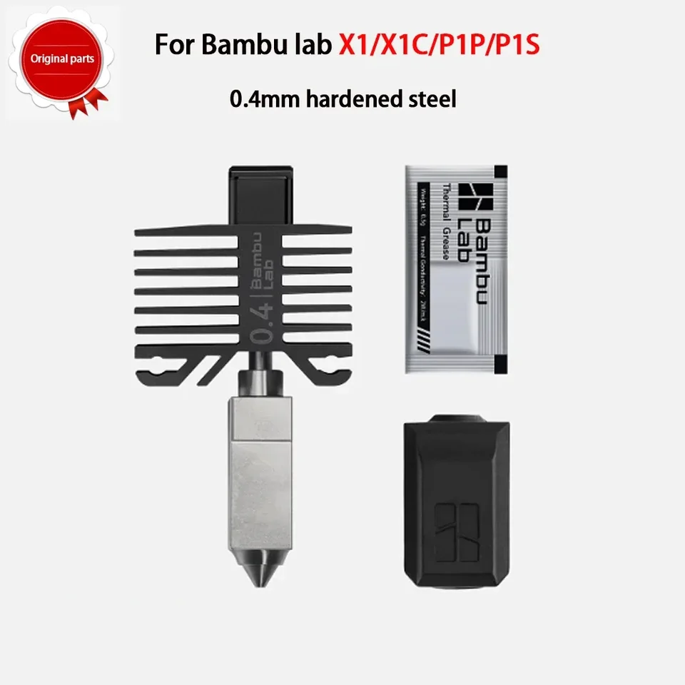 Original Bambu Lab X1/X1C/P1P/P1S Hotend With Cooling Fan Hardened